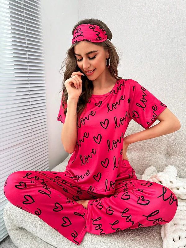 Atishi Love Heart Printed Night Suit VELMO