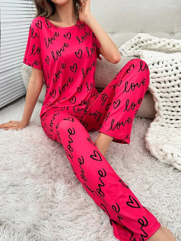 Atishi Love Heart Printed Night Suit VELMO