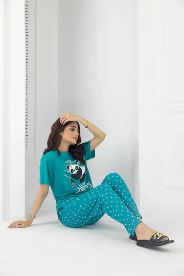 Never Give Up Printed Night suit VELMO