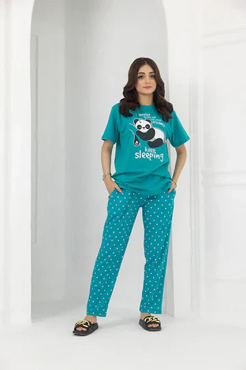 Never Give Up Printed Night suit VELMO