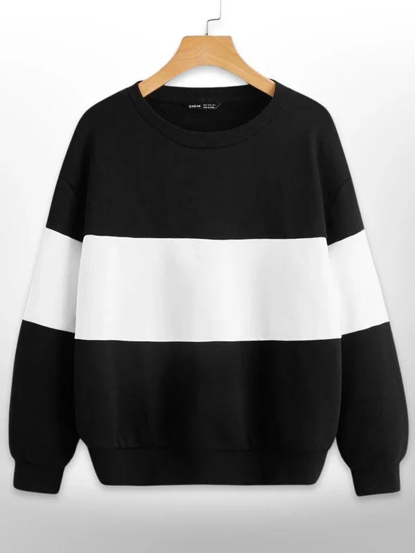 Zebra Color Block SweetShirt VELMO