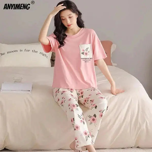 Pink Pocket Flower Night suit VELMO
