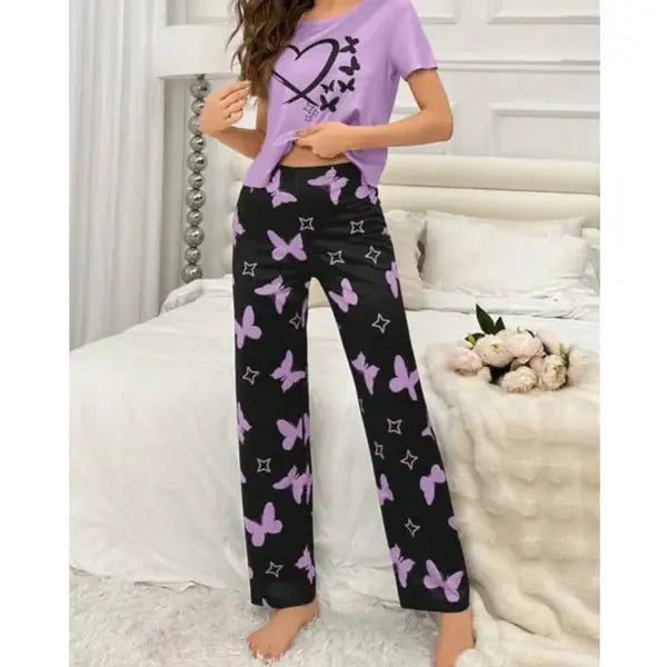 Purple heart & Butterfly Night Suit VELMO