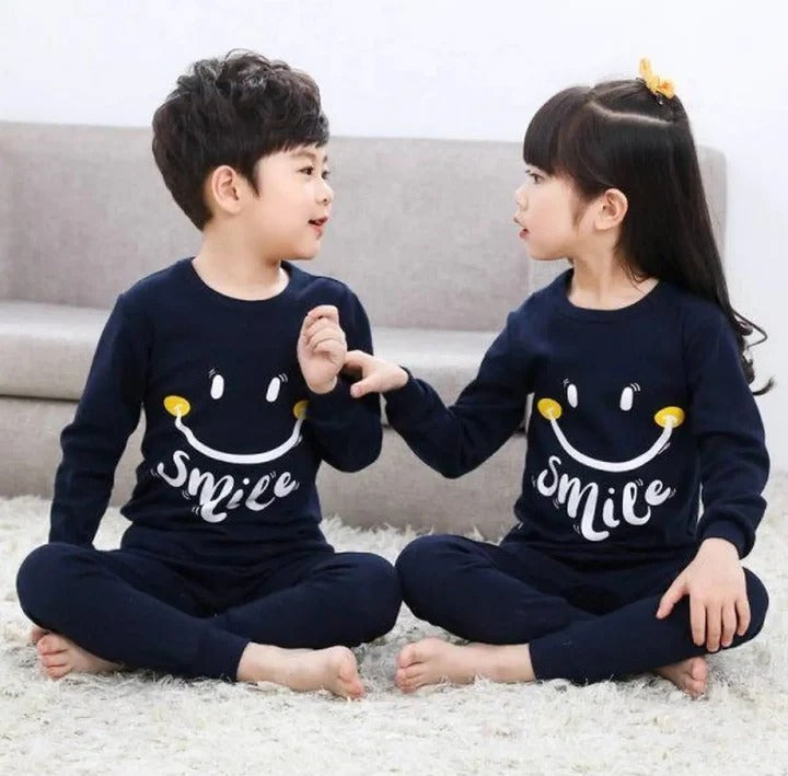 Navy Blue Smiley Kids Wear VELMO